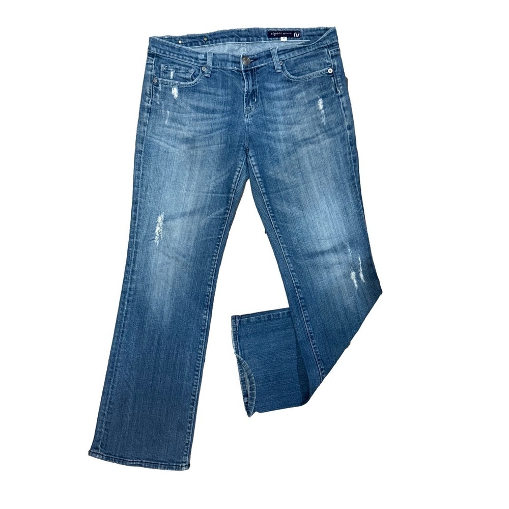 VIGOSS 🔥 Women’s Mid-Rise Distressed Bootcut Jeans 👖 Size 13 ✨ - Picture 2 of 15
